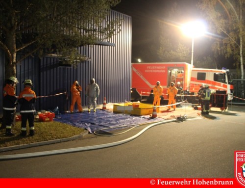 Großübung bei Merck Schuchardt im Hohenbrunner Gewerbegebiet