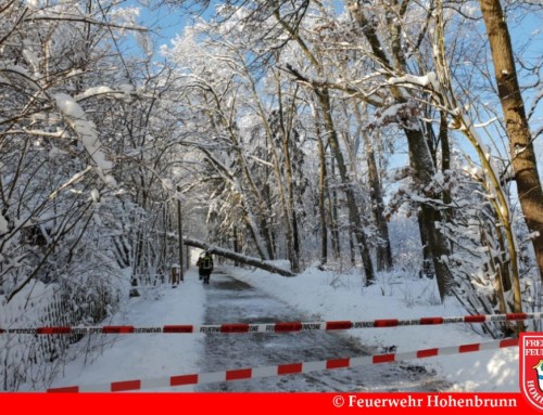 Einsatzreiches Wochenende durch starken Schneefall