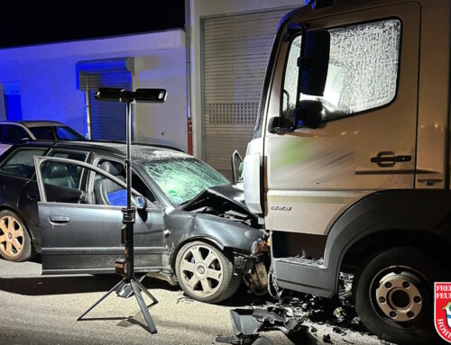 Verkehrsunfall im Hohenbrunner Gewerbegebiet